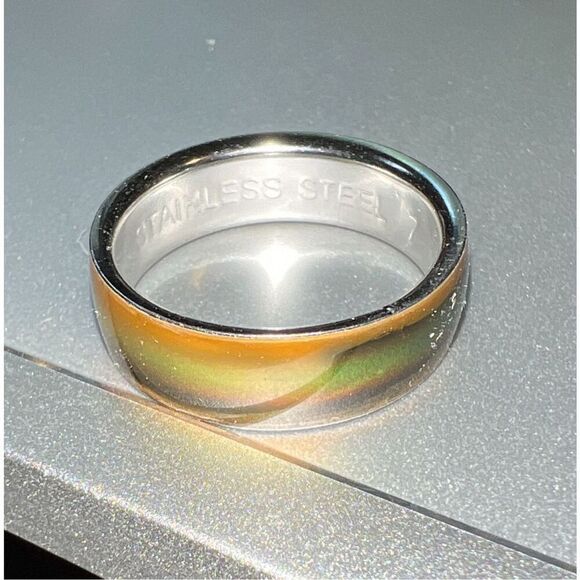 Bundle Sale 3 for $15 | Stainless Steel Mood Ring | Size 7 - Picture 3 of 9